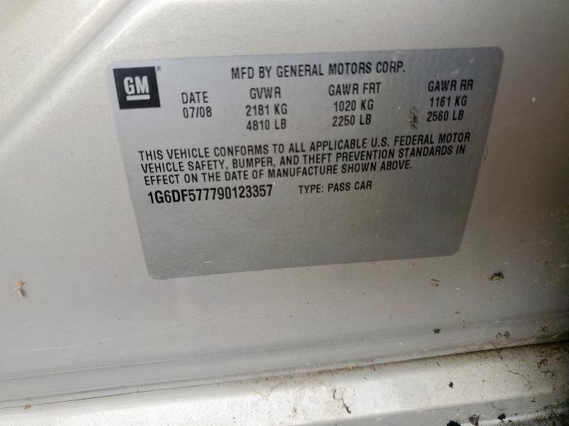 1G6DF577790123357 - 2009 CADILLAC CTS GOLD photo 12