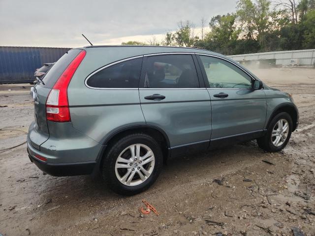 JHLRE4H53AC011173 - 2010 HONDA CR-V EX TEAL photo 3