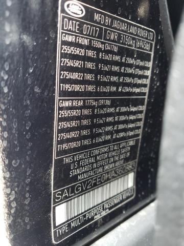 SALGV2FE0HA360883 - 2017 LAND ROVER RANGE ROVE AUTOBIOGRAPHY BLACK photo 13