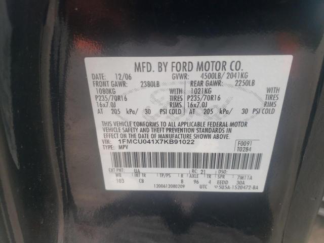 1FMCU041X7KB91022 - 2007 FORD ESCAPE LIMITED 黑色 照片 13