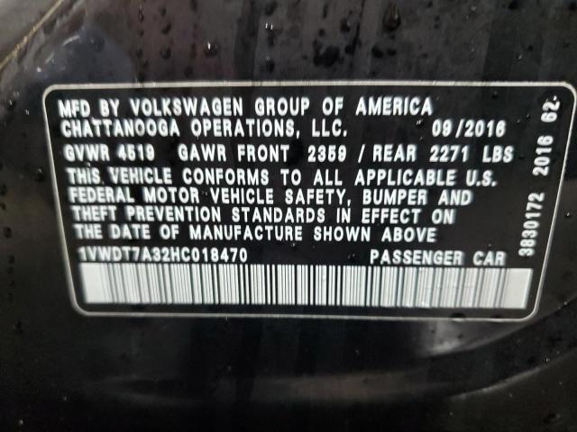 1VWDT7A32HC018470 - 2017 VOLKSWAGEN PASSAT R-LINE Qara foto 12