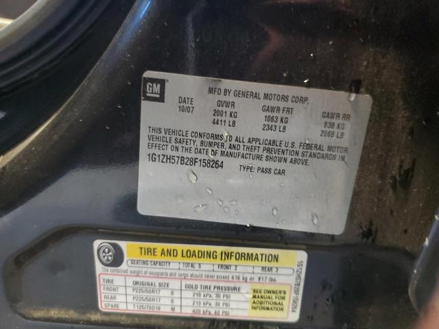 1G1ZH57B28F158264 - 2008 CHEVROLET MALIBU 1LT 黑色 照片 12