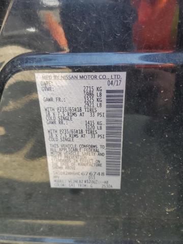 5N1DR2MM6HC676748 - 2017 NISSAN PATHFINDER S BLACK photo 13