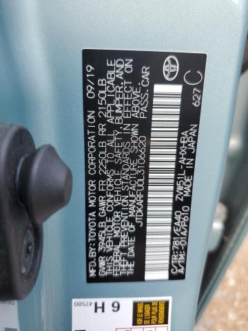 JTDKARFU0L3106620 - 2020 TOYOTA PRIUS L BLUE photo 12