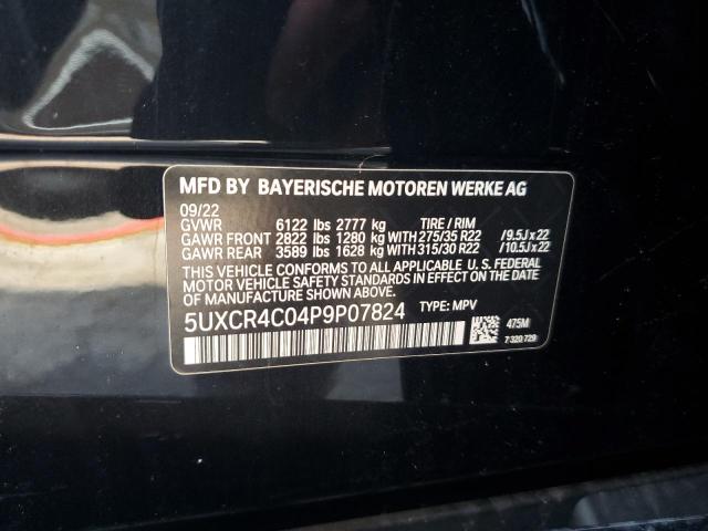 5UXCR4C04P9P07824 - 2023 BMW X5 SDRIVE 40I BLACK photo 13