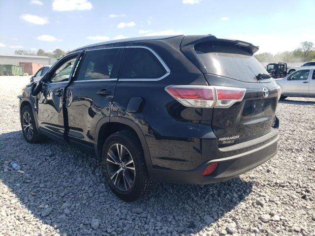 5TDKKRFH2GS140854 - 2016 TOYOTA HIGHLANDER XLE BLACK photo 2