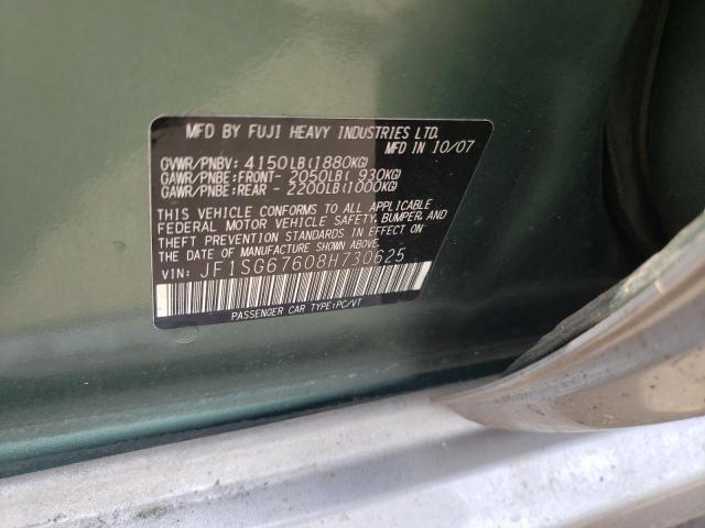 JF1SG67608H730625 - 2008 SUBARU FORESTER 2.5X LL BEAN GREEN photo 13