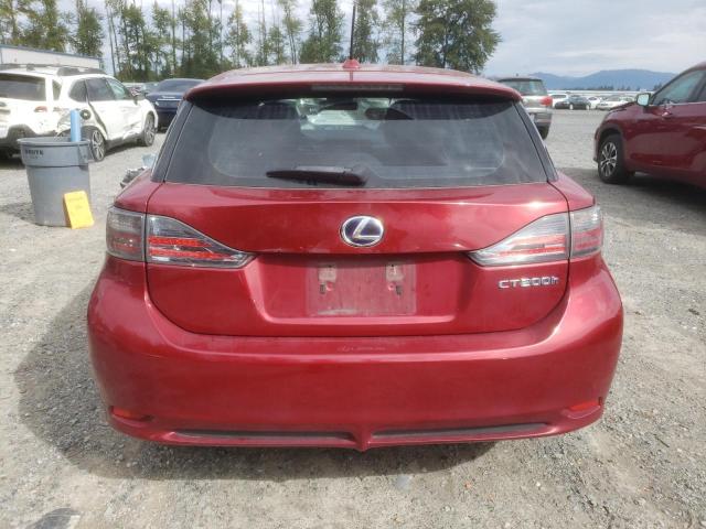 JTHKD5BH6C2048896 - 2012 LEXUS CT 200 MAROON photo 6