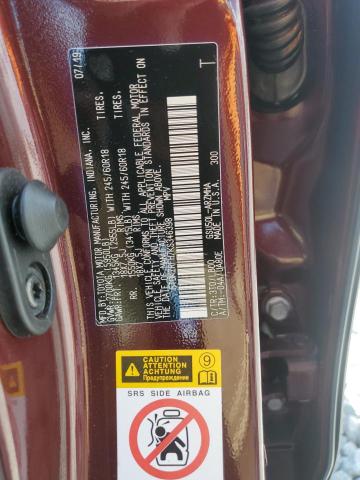 5TDKZRFH7KS346398 - 2019 TOYOTA HIGHLANDER SE MAROON photo 14