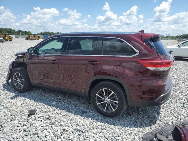 5TDKZRFH7KS346398 - 2019 TOYOTA HIGHLANDER SE MAROON photo 2