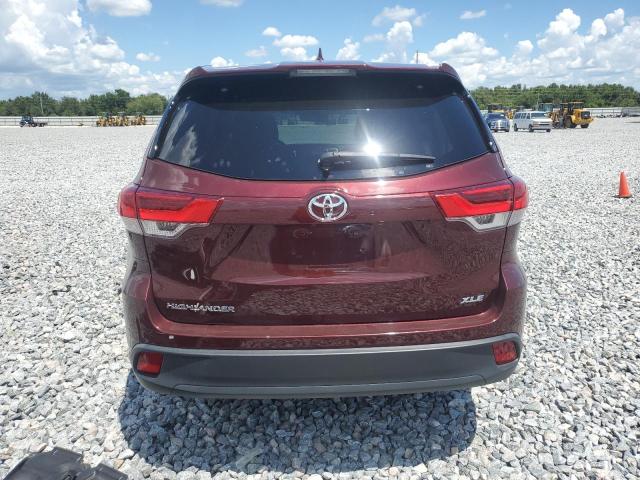 5TDKZRFH7KS346398 - 2019 TOYOTA HIGHLANDER SE MAROON photo 6