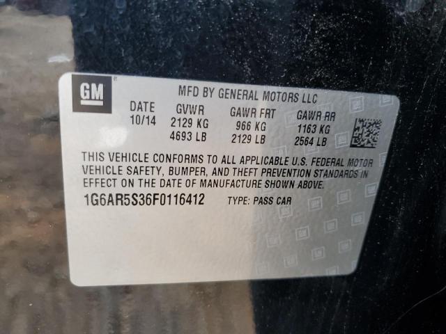 1G6AR5S36F0116412 - 2015 CADILLAC CTS LUXURY COLLECTION BLACK photo 13