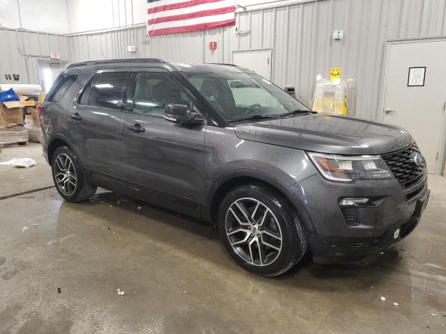 1FM5K8GT5KGB21207 - 2019 FORD EXPLORER SPORT GRAY photo 4