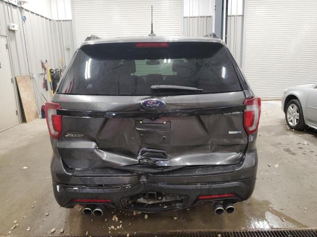 1FM5K8GT5KGB21207 - 2019 FORD EXPLORER SPORT GRAY photo 6