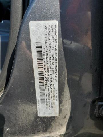 3VWDX7AJ8CM324468 - 2012 VOLKSWAGEN JETTA SE ნაცრისფერი ფოტო 12