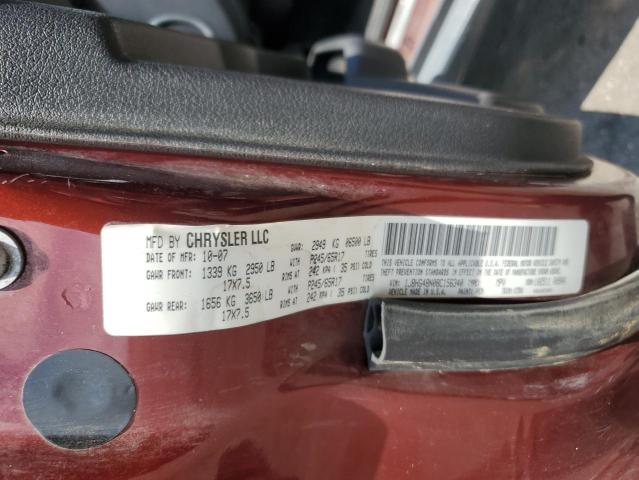 1J8HG48N08C156340 - 2008 JEEP COMMANDER SPORT ბურგუნდია ფოტო 13