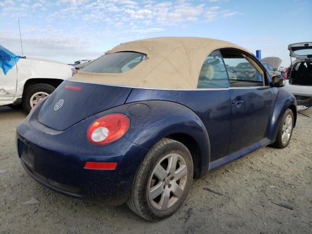 3VWRG31Y27M406116 - 2007 VOLKSWAGEN NEW BEETLE CONVERTIBLE OPTION PACKAGE 1 BLUE photo 3