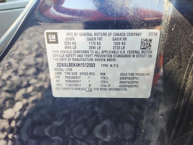 2GNALBEK4H1512093 - 2017 CHEVROLET EQUINOX LS ლურჯი ფოტო 13