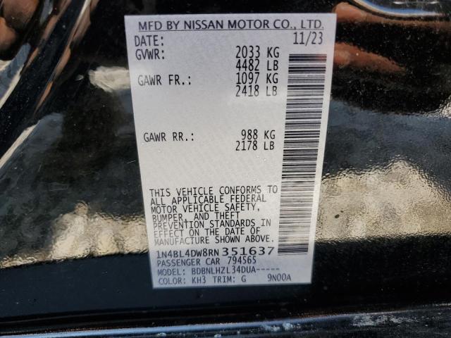 1N4BL4DW8RN351637 - 2024 NISSAN ALTIMA SV BLACK photo 12