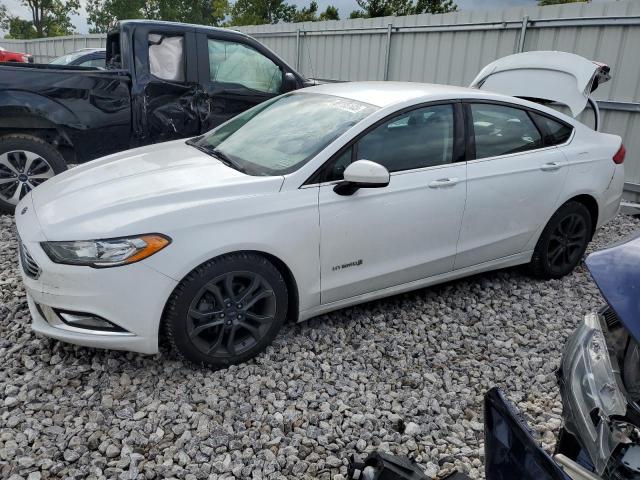 3FA6P0LU2JR131829 - 2018 FORD FUSION SE HYBRID WHITE photo 1