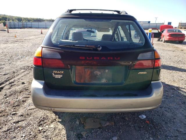 4S3BH665217671654 - 2001 SUBARU LEGACY OUTBACK GREEN photo 6