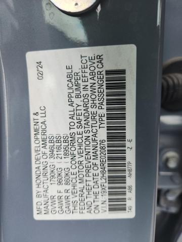 19XFL2H84RE020876 - 2024 HONDA CIVIC SPORT BLUE photo 13