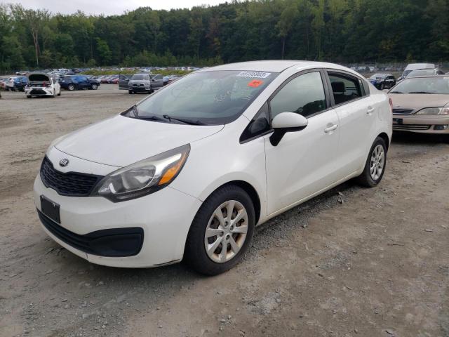 KNADM4A30E6344211 - 2014 KIA RIO LX WHITE photo 1