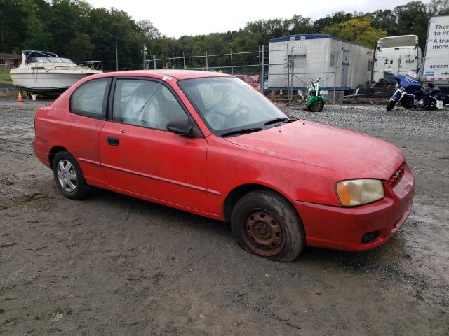 KMHCG35C12U169609 - 2002 HYUNDAI ACCENT GS RED photo 4