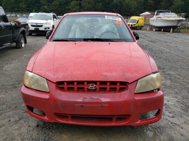 KMHCG35C12U169609 - 2002 HYUNDAI ACCENT GS RED photo 5