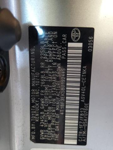 4T1BF3EK5BU192445 - 2011 TOYOTA CAMRY BASE GRAY photo 12