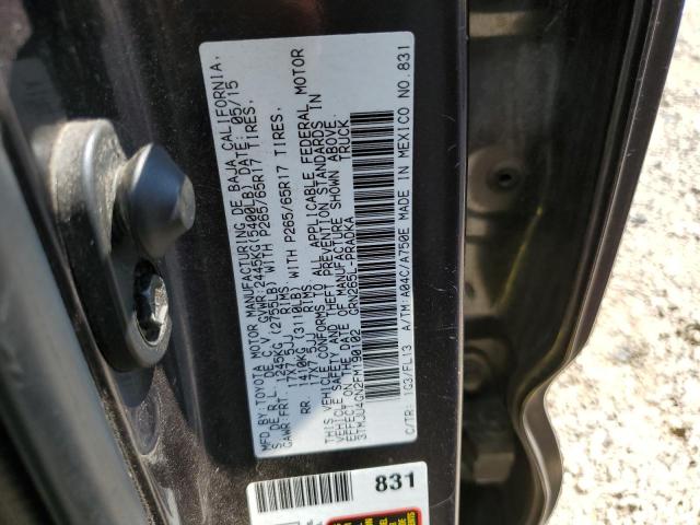 3TMJU4GN2FM190102 - 2015 TOYOTA TACOMA DOUBLE CAB PRERUNNER GRAY photo 13