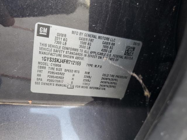 1GYS3SKJ4FR712169 - 2015 CADILLAC ESCALADE ESV LUXURY BLACK photo 13