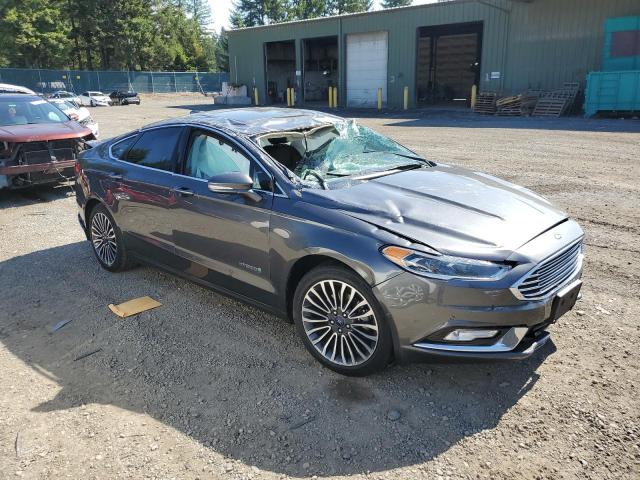 3FA6P0RU0HR277924 - 2017 FORD FUSION TITANIUM HEV GRAY photo 4