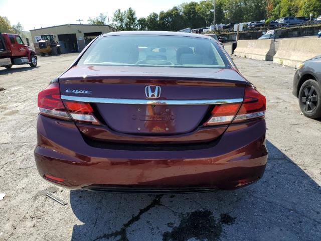 19XFB2F56EE215433 - 2014 HONDA CIVIC LX BURGUNDY photo 6