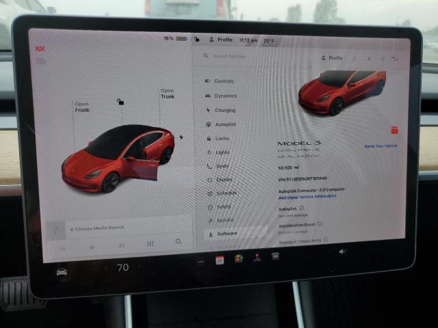 5YJ3E1EB2KF193948 - 2019 TESLA MODEL 3 Qırmızı foto 9