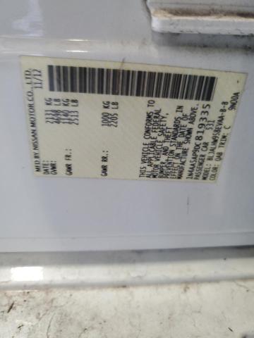 1N4AA5AP9DC819335 - 2013 NISSAN MAXIMA S 白色 照片 12