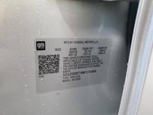 1G1ZD5ST4NF173484 - 2022 CHEVROLET MALIBU LT 银色 照片 13