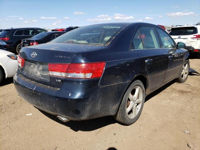 5NPEU46F97H158296 - 2007 HYUNDAI SONATA SE BLUE photo 3