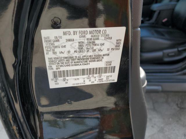 1FMCU9EG3BKA15431 - 2011 FORD ESCAPE LIMITED BLACK photo 13