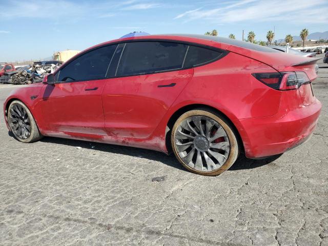 5YJ3E1EC5MF005872 - 2021 TESLA MODEL 3 წითელი ფოტო 2
