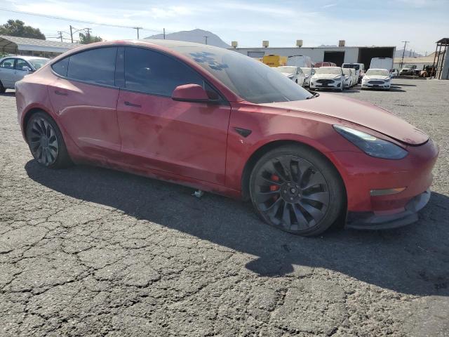 5YJ3E1EC5MF005872 - 2021 TESLA MODEL 3 წითელი ფოტო 4