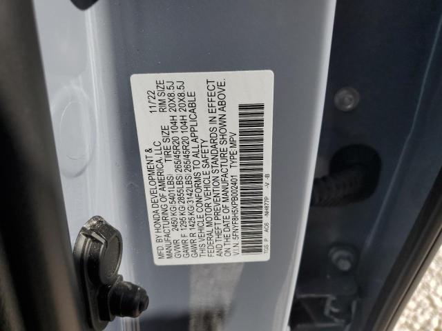 5FNYF8H5XPB002401 - 2023 HONDA PASSPORT EXL ნაცრისფერი ფოტო 13