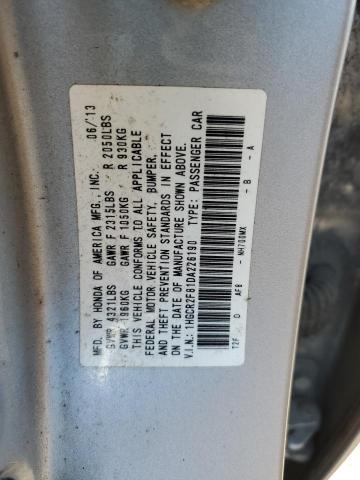 1HGCR2F81DA226190 - 2013 HONDA ACCORD EXL SILVER photo 12