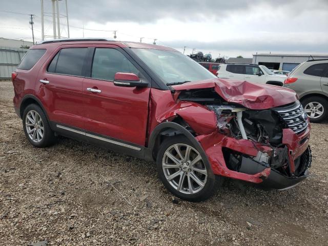 1FM5K8F82HGC70261 - 2017 FORD EXPLORER LIMITED MAROON photo 4