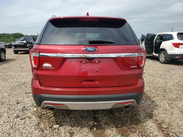 1FM5K8F82HGC70261 - 2017 FORD EXPLORER LIMITED MAROON photo 6
