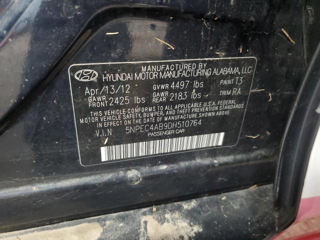 5NPEC4AB9DH510764 - 2013 HYUNDAI SONATA SE WHITE photo 12