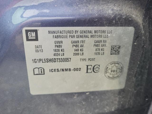 1G1PL5SH6D7330057 - 2013 CHEVROLET CRUZE LS 灰色 照片 12