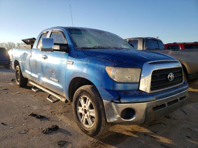 5TFSV54177X003165 - 2007 TOYOTA TUNDRA DOUBLE CAB SR5 BLUE photo 1