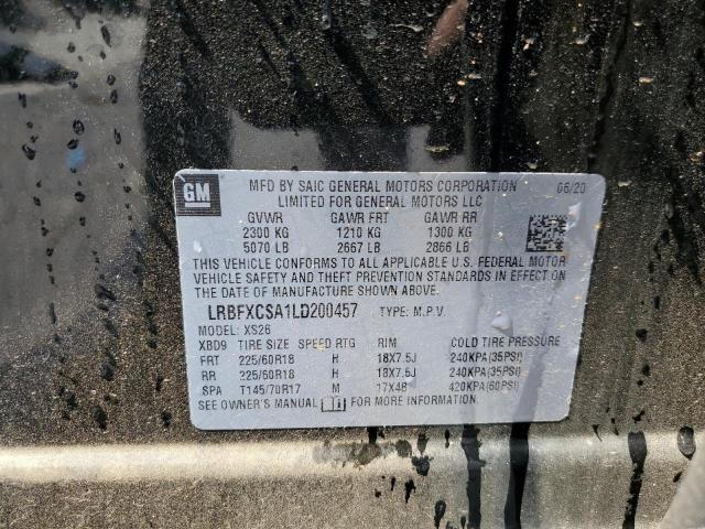 LRBFXCSA1LD200457 - 2020 BUICK ENVISION ESSENCE Черный фото 14