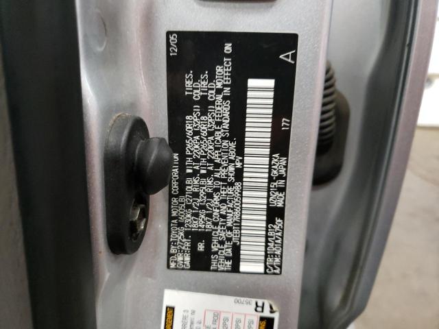 JTEBT17R860059988 - 2006 TOYOTA 4RUNNER LIMITED SILVER photo 12